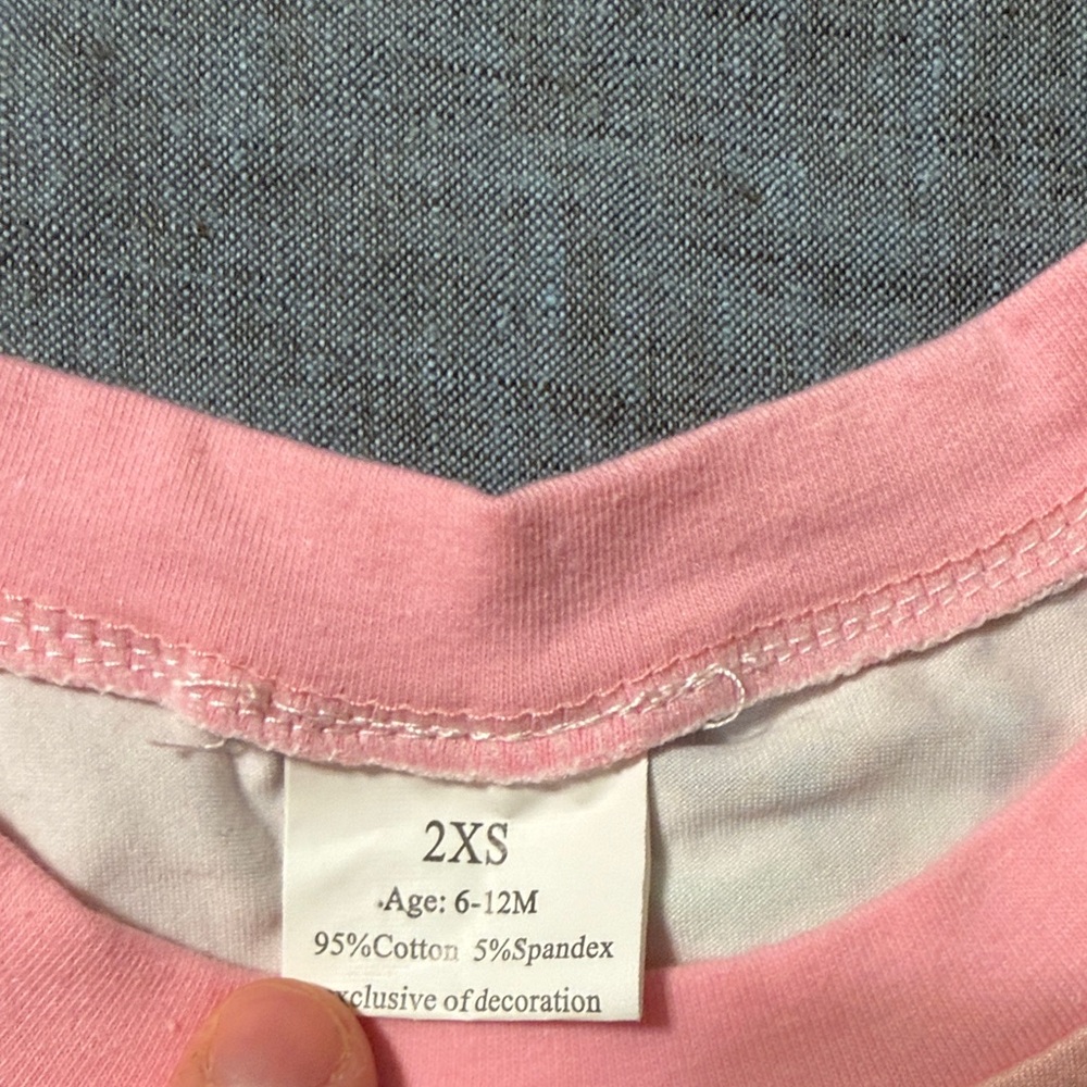 Pink Cowgirl Horse Print Pajama Set 6-12 Months - Picture 2 of 9